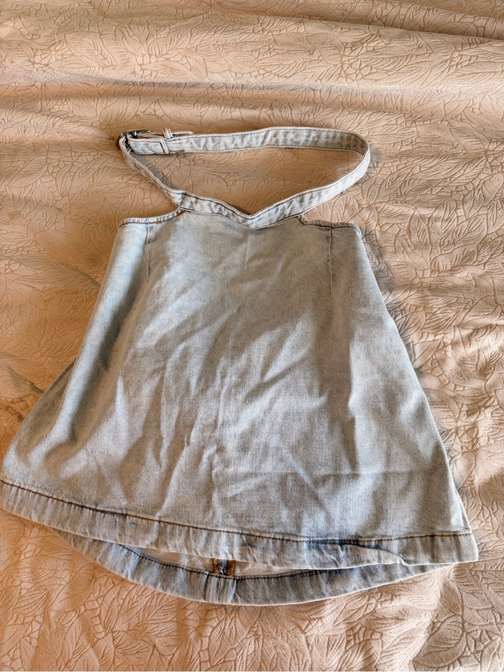 SAYLOR Light Blue Denim Halter top